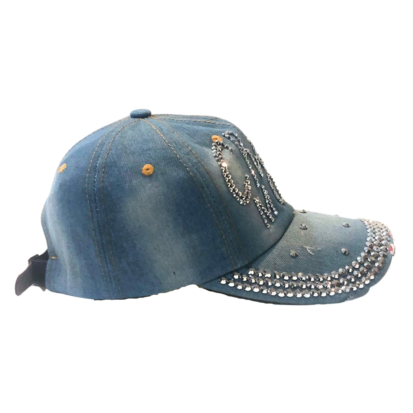 Popfizzy Cheer Mom Hat for Women, Rhinestone Cheer Mom Gifts, Bling Cheer Accessories, Cheer Clothes, Cool Cheer Gifts