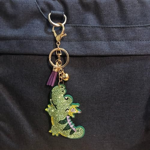 Popfizzy Bling Alligator Keychain Accessories for Women and Girls, Rhinestone Keychains, Alligator Purse Charms for Handbags
