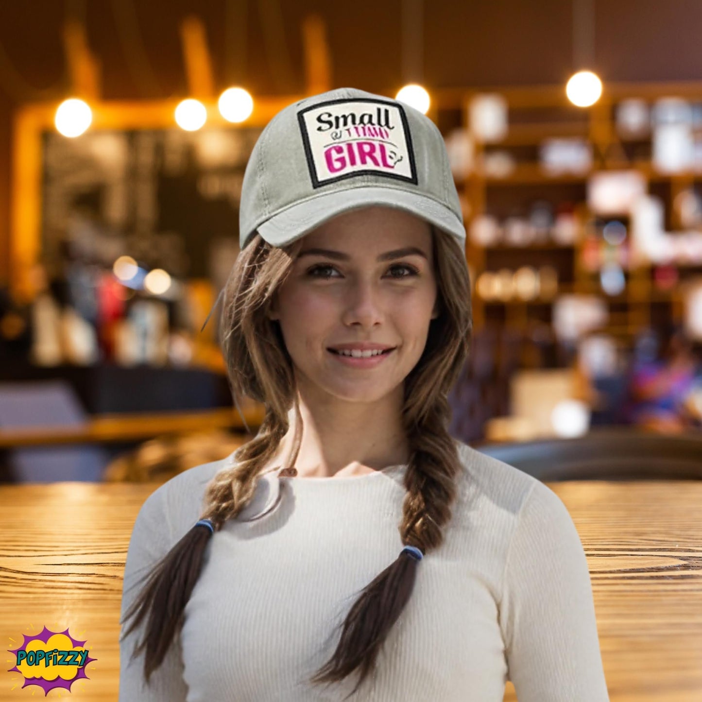 Popfizzy Small Town Girl Hat for Women, Small Town Strong Outfit, Fun Baseball Caps with Funny Sayings, Funny Gifts for Women