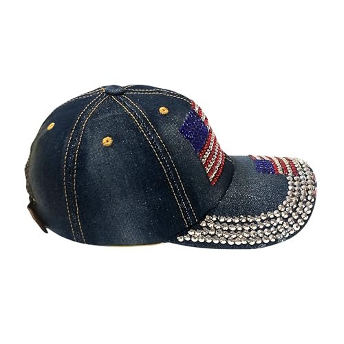 Popfizzy rhinestone American Flag Hat