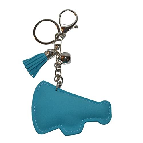 Popfizzy Silver and Blue Cheer Keychain for Women and Girls, Cheerleader Bag Charm