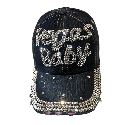 Popfizzy Bling Vegas Baby Baseball Cap for Women, Vegas Gifts for Women, Gifts for Women Who Gamble