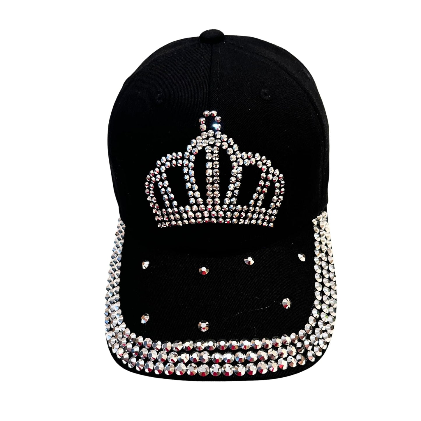 Popfizzy Rhinestone Baseball Cap for Women and Girls, Fun Bedazzled Hats, Shiny Bling Denim and Diamond Hat, Sparkly Gifts