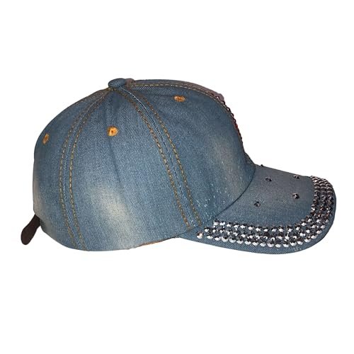 Popfizzy Heart Hat with Rhinestones for Women, Bling Heart Accessories, Bedazzled Baseball Cap, Trendy Bling Gifts for Women