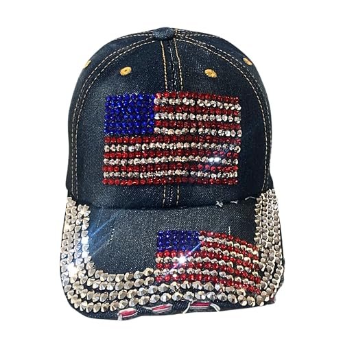 Popfizzy rhinestone American Flag Hat
