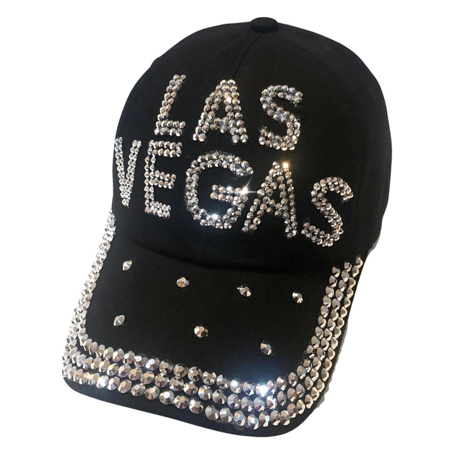 Popfizzy Rhinestone Las Vegas Ball Caps, Bling Bling Las Vegas Hat for Women, Las Vegas Souvenir, Bedazzled Las Vegas Gifts
