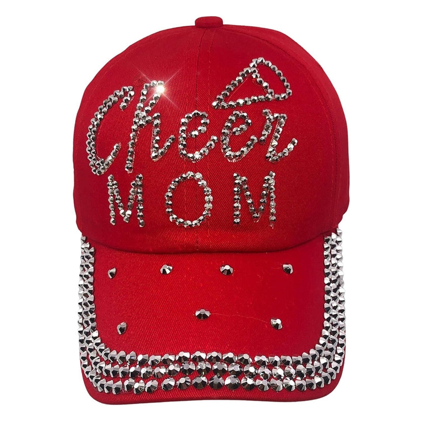 Popfizzy Cheer Mom Hat for Women, Rhinestone Cheer Mom Gifts, Bling Cheer Accessories, Cheer Clothes, Cool Cheer Gifts