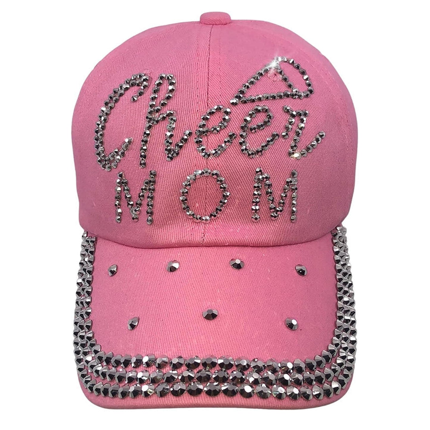 Popfizzy Cheer Mom Hat for Women, Rhinestone Cheer Mom Gifts, Bling Cheer Accessories, Cheer Clothes, Cool Cheer Gifts