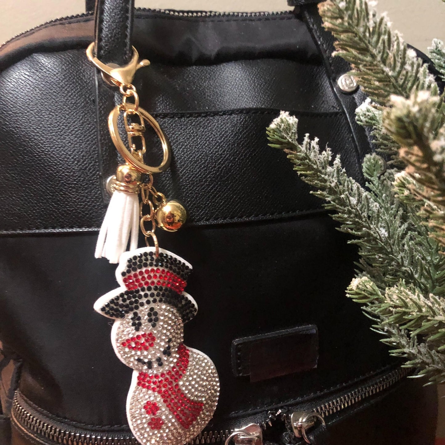 Popfizzy Bling Christmas Snowman Keychain, Christmas Gifts for Women and Girls, Stocking Stuffers, Christmas Party Favors