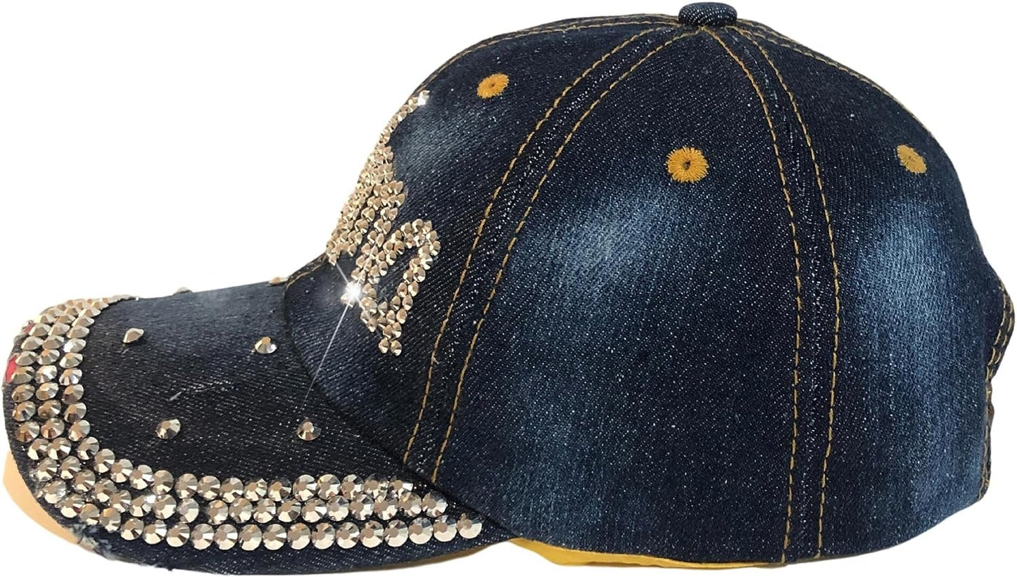 Popfizzy Bling Thelma Hat for Women, Rhinestone Bestie Gifts for Women, Best Friend Apparel, for Women