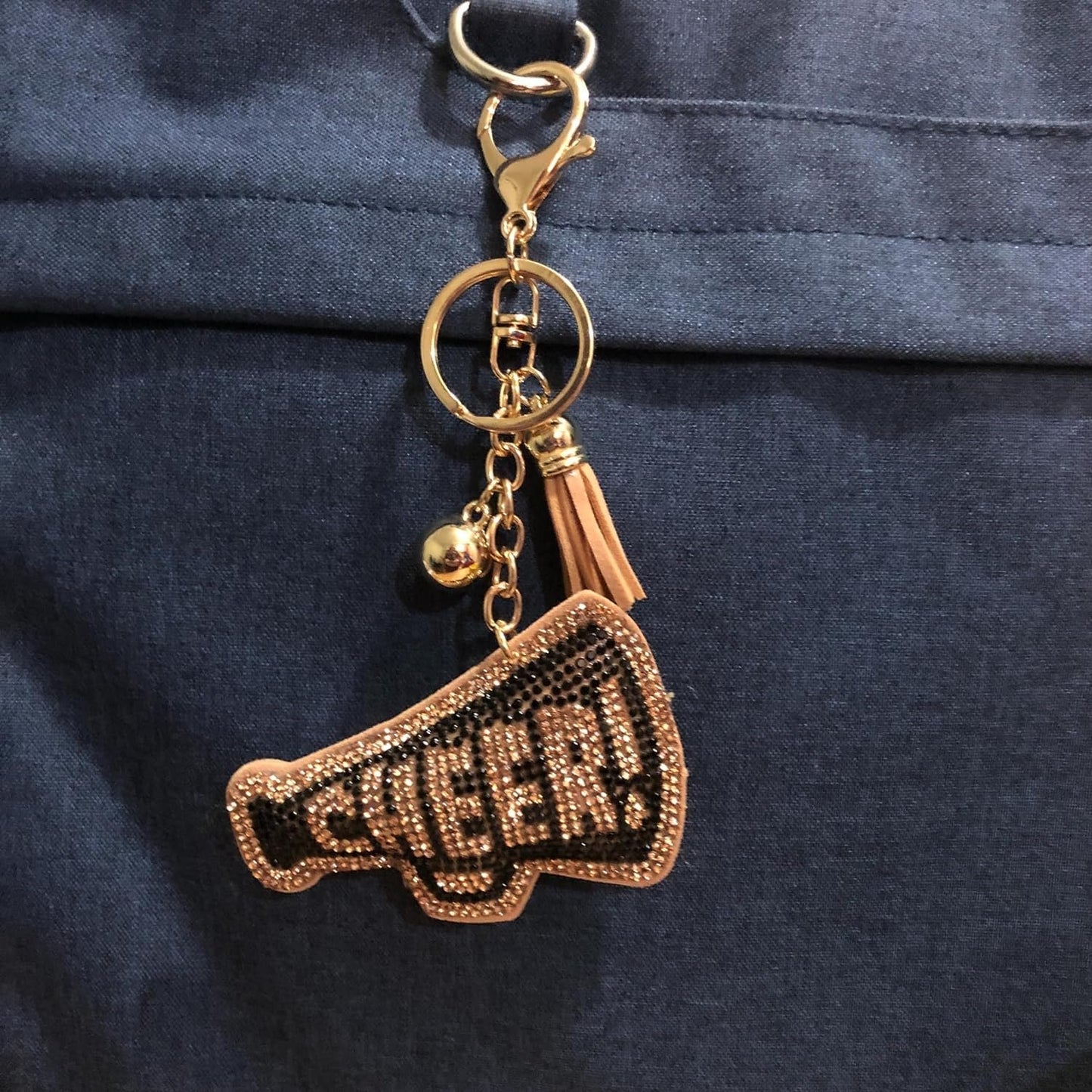 Popfizzy Rhinestone Keychain Accessories for Women, Car Keys Keychain Charms, Bling Keychain, Cute Purse Charms for Handbags
