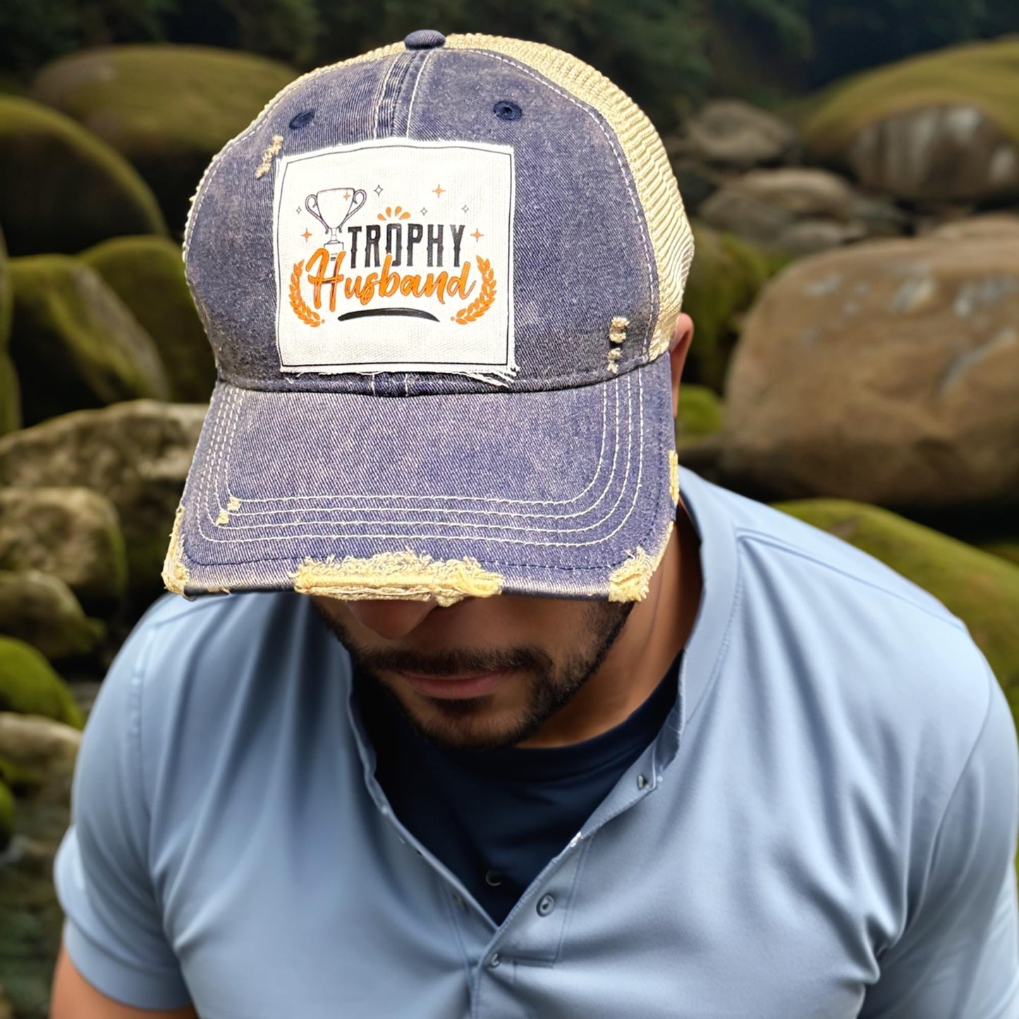 Popfizzy Funny Trophy Husband Hat for Men, Husband Baseball Hat, Bride and Groom Hat, Gift for Husband (Trophy Husband)