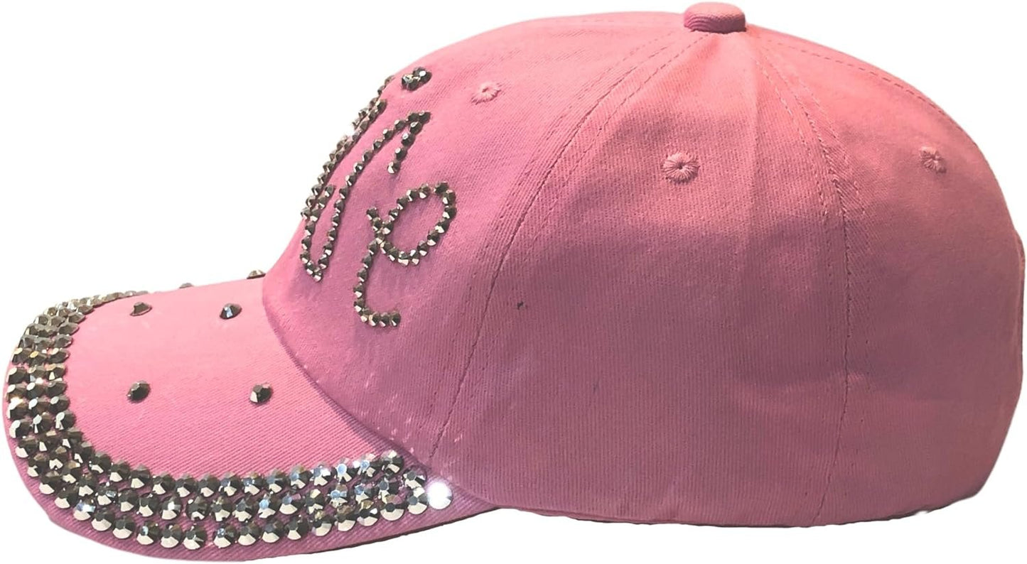 Popfizzy Louise Hat for Women, Rhinestone Bestie Gifts for Women, Bling Best Friend Apparel, for Women