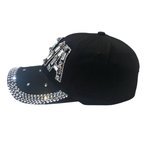 Rhinestone Diva Hat for Women, Bedazzled Diva Gifts, Black Bling Baseball Hat