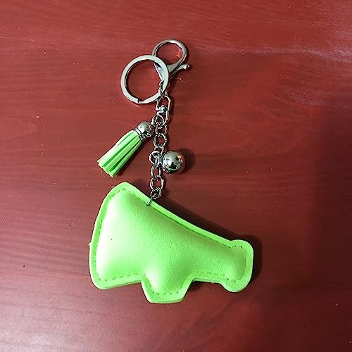Popfizzy Green Cheer Keychain for Girls and Women, Rhinestone Cheer Bag Charm, Cheerleader Gifts, Cheer Backpack Keyring