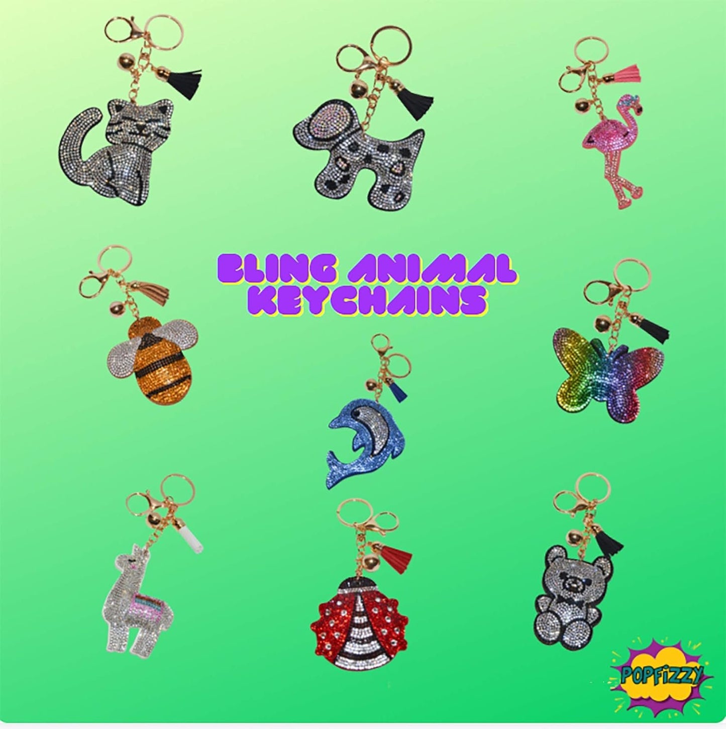 Bling Sloth Keychain Accessories for Women, Purse Charms for Handbags, Car Keys Keychain