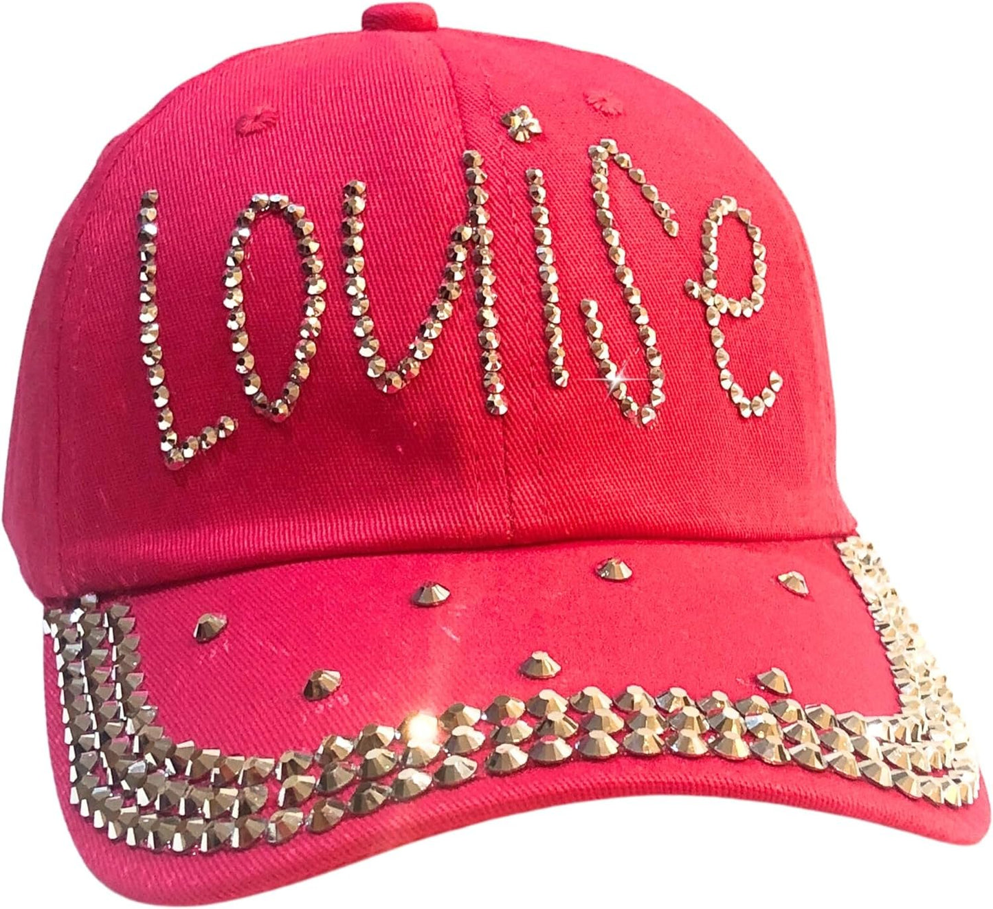 Popfizzy Louise Hat for Women, Rhinestone Bestie Gifts for Women, Bling Best Friend Apparel, for Women