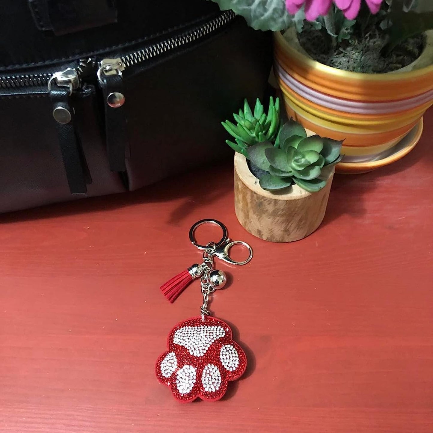 Bling Keychains for Women and Girls, Rhinestone Purse Charms for Handbags, Crystal Bag Charms, Gift for Women, Thank You Gift