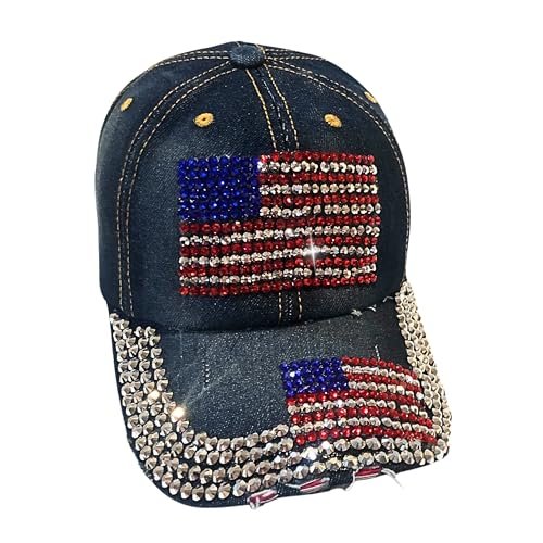 Popfizzy rhinestone American Flag Hat