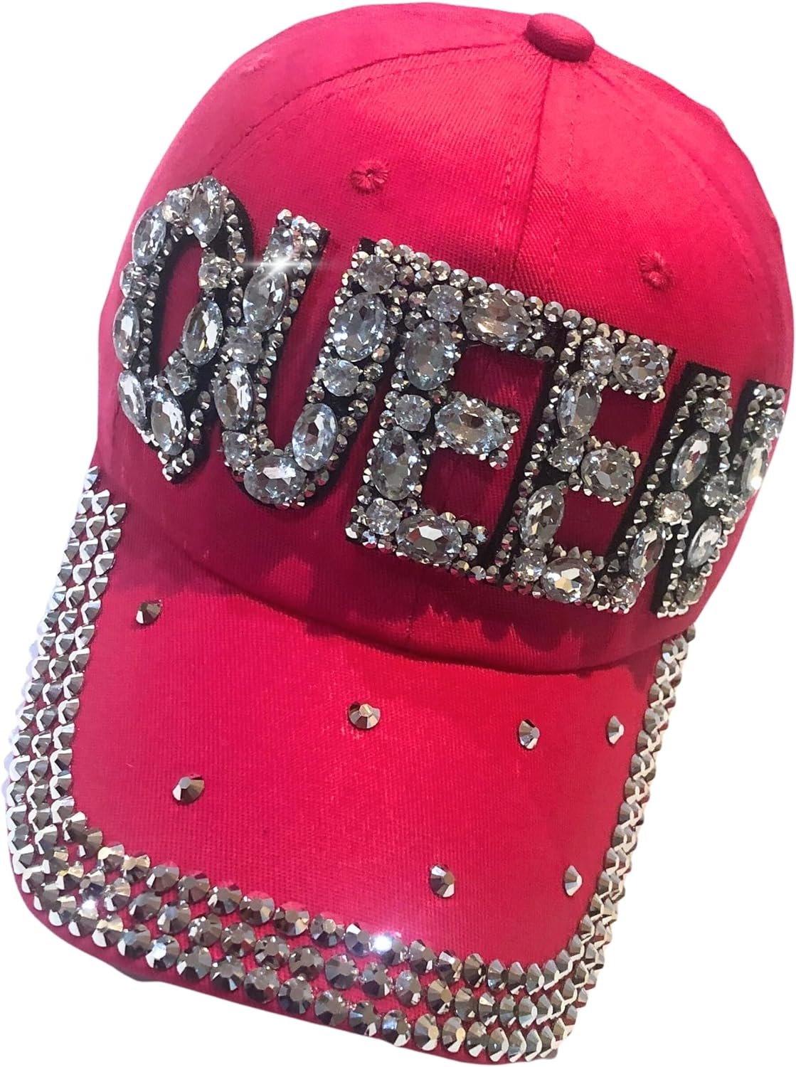 Popfizzy Queen Hats for Women, Bedazzled Queen Gifts, Bling Hats for Women, Sparkly Rhinestone Hat, Trendy Queen Accessories