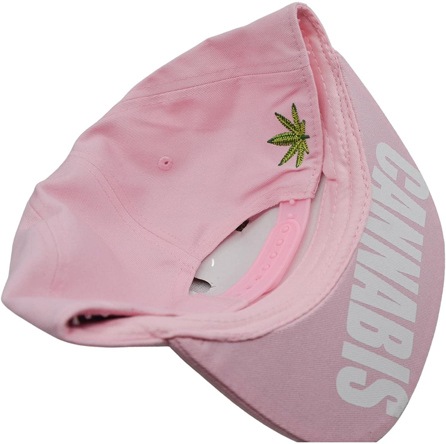 Popfizzy Women's Pink Weed Hat, Marijuana Baseball Cap, Weed Gifts for Stoners, Adult