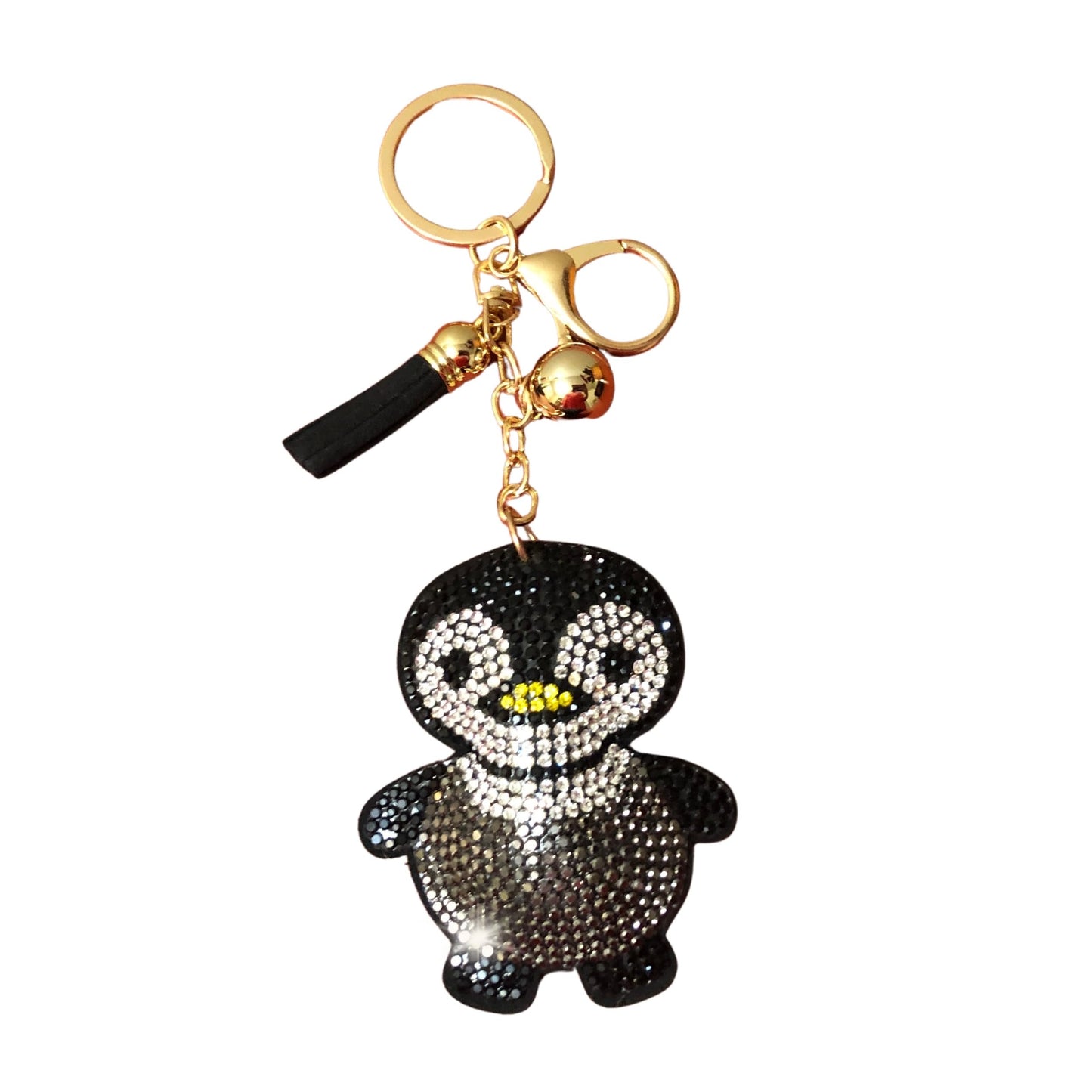 Popfizzy Penguin Keychain for Women and Girls, Rhinestone Bag Charm, Animal Gifts, Cute Key Fob, Bling Backpack Keyring