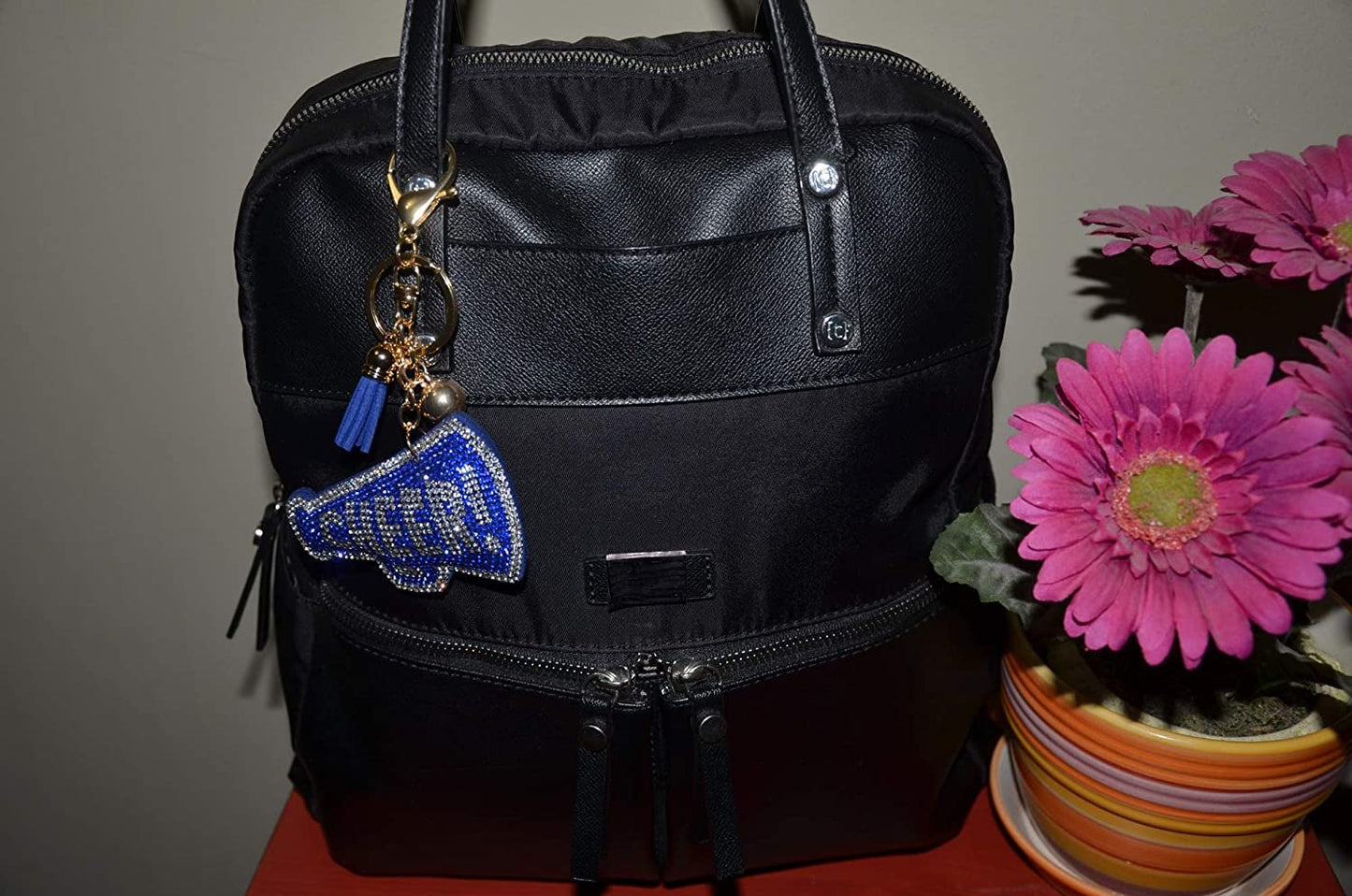 Popfizzy Blue Cheer Keychain for Women and Girls, Cheerleader Bag Charm