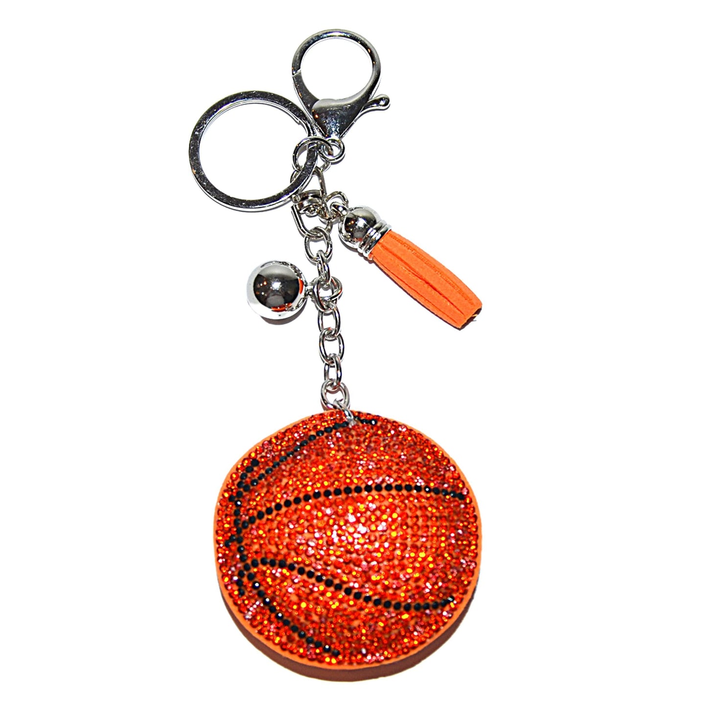 Popfizzy Bling Basketball Keychain for Women, Bag Charm, Basketball Gift for Girls