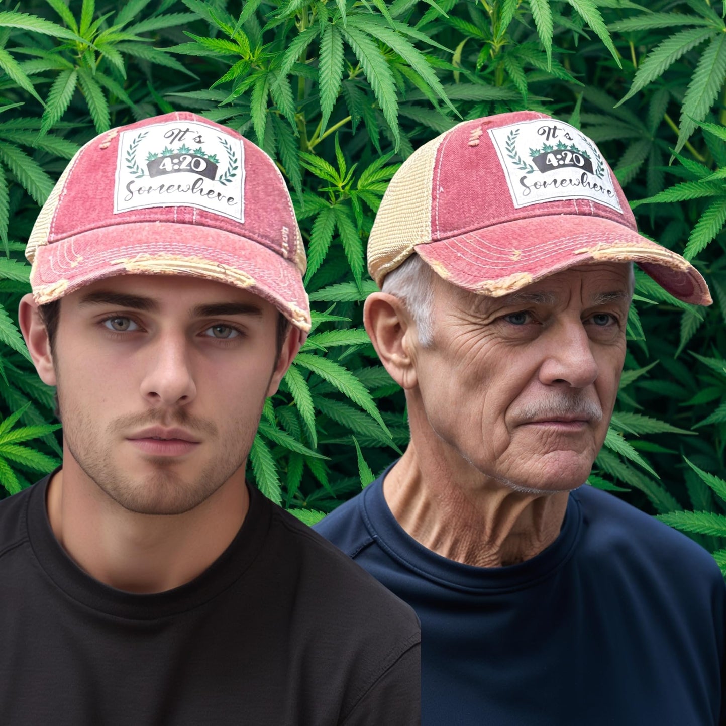 Popfizzy Weed Hat for Men and Women, It’s 420 Somewhere Marijuana Hat, Weed Gift for Weed Smokers (It’s 420 Somewhere)