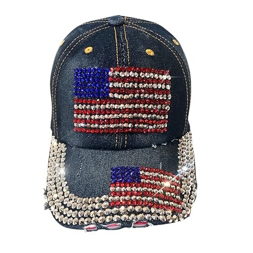 Popfizzy rhinestone American Flag Hat