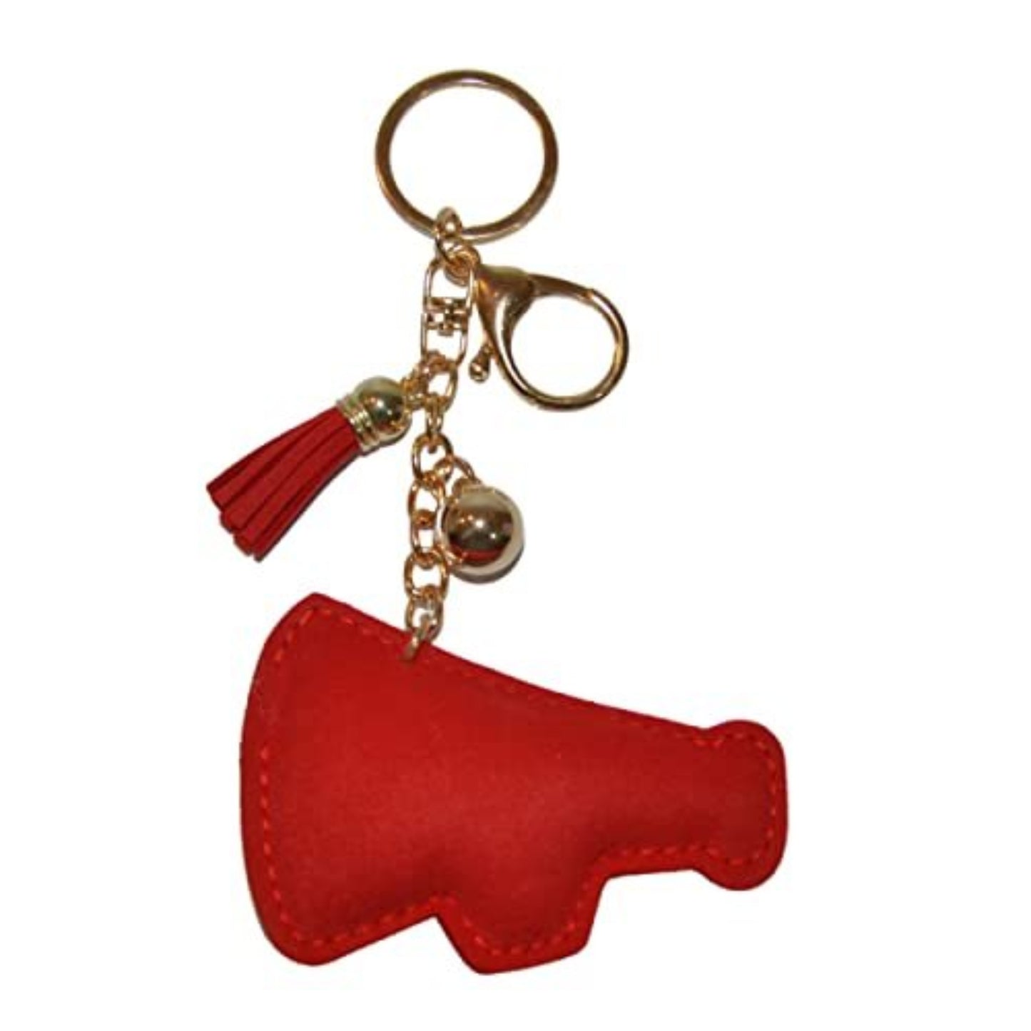 Popfizzy Red and Silver Cheer Keychain for Women and Girls, Cheerleader Bag Charm