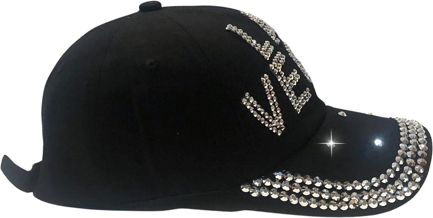 Popfizzy Rhinestone Las Vegas Ball Caps, Bling Bling Las Vegas Hat for Women, Las Vegas Souvenir, Bedazzled Las Vegas Gifts