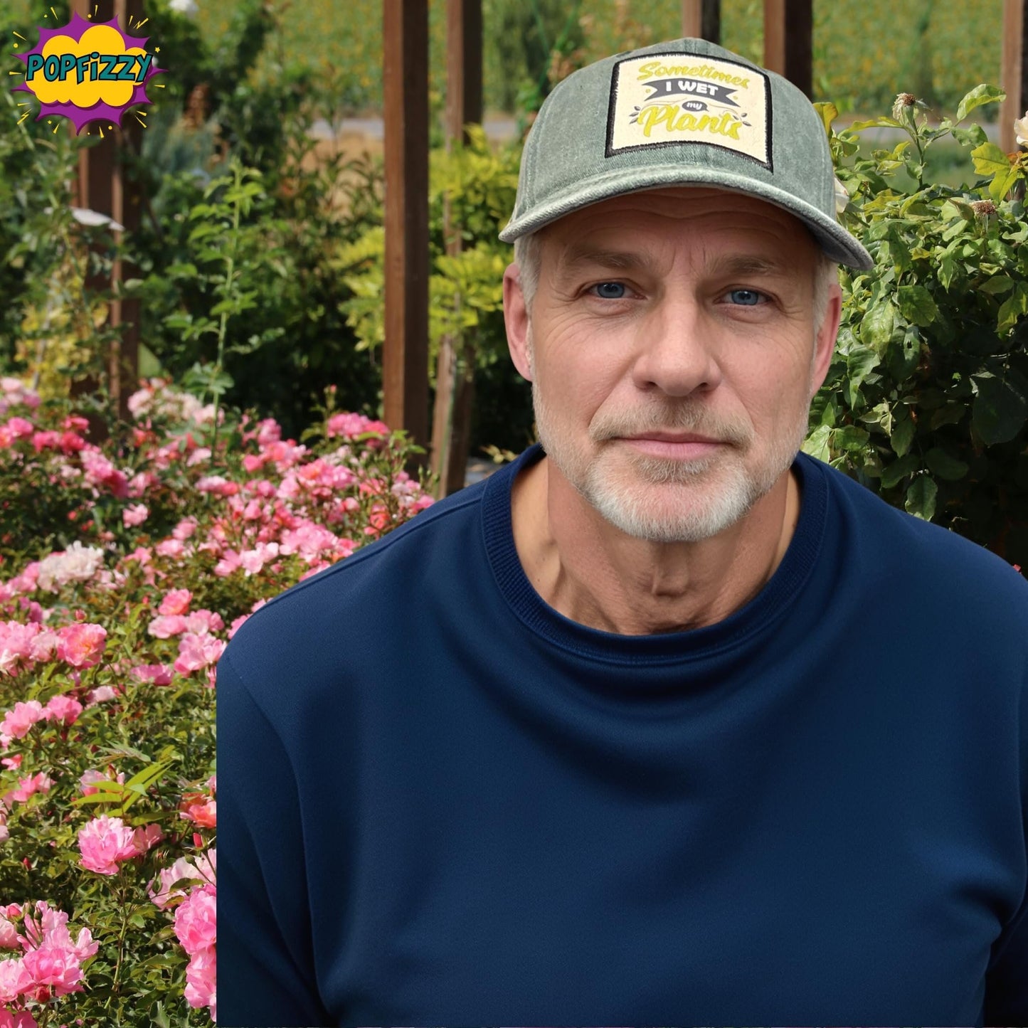 Popfizzy Sometimes I Wet My Plants Baseball Hat for Women and Men, Funny Gift for Gardeners, Green