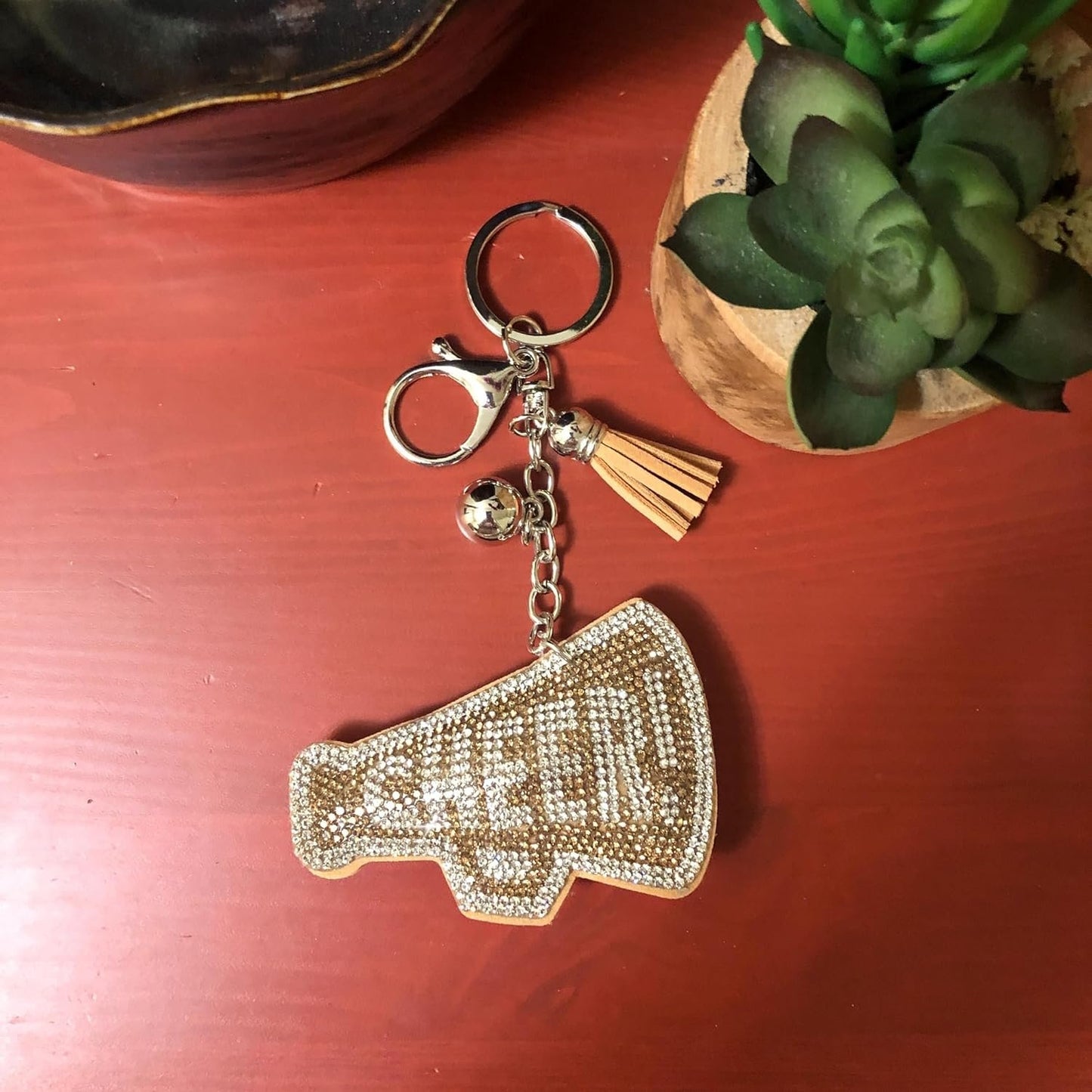 Popfizzy Cheer Keychain for Women and Girls, Cheerleader Bag Charm