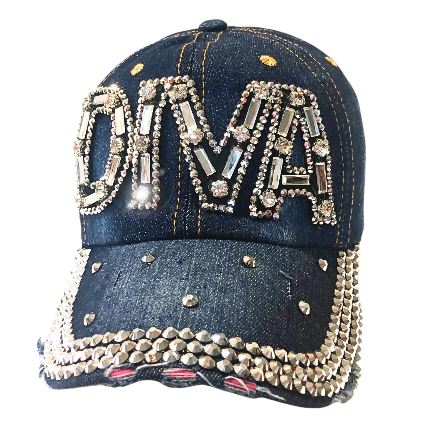 Popfizzy Rhinestone Diva Hat for Women, Bedazzled Queen Gifts, Bling Hats for Women Trendy, Sparkly Princess Accessories