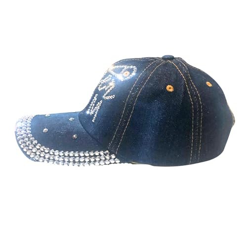 Popfizzy Cheer Mom Hat for Women, Rhinestone Cheer Mom Gifts, Bling Cheer Accessories, Cheer Clothes, Cool Cheer Gifts