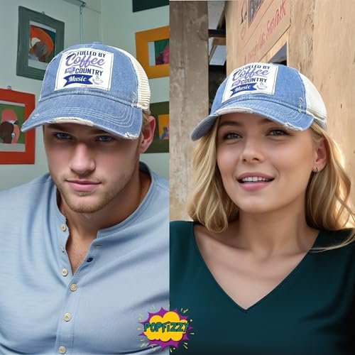 Popfizzy Coffee and Country Music Hat for Women and Men, Country Music Gift, Coffee Lover Gift