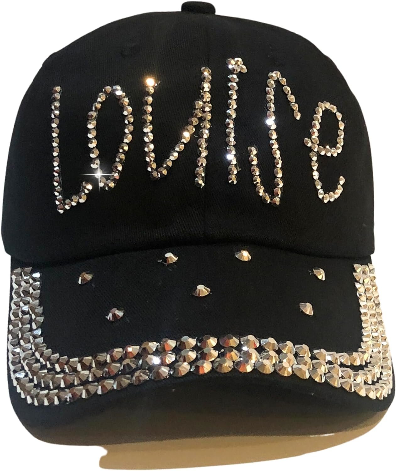Popfizzy Louise Hat for Women, Rhinestone Bestie Gifts for Women, Bling Best Friend Apparel, for Women