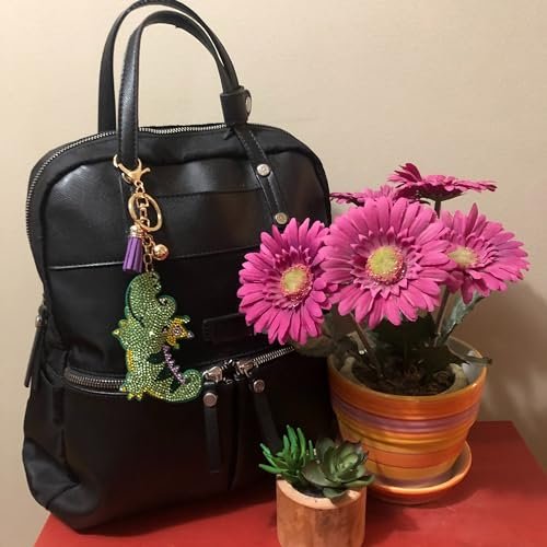 Popfizzy Bling Alligator Keychain Accessories for Women and Girls, Rhinestone Keychains, Alligator Purse Charms for Handbags