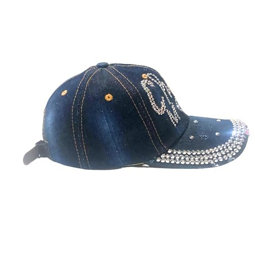 Popfizzy Cheer Mom Hat for Women, Rhinestone Cheer Mom Gifts, Bling Cheer Accessories, Cheer Clothes, Cool Cheer Gifts