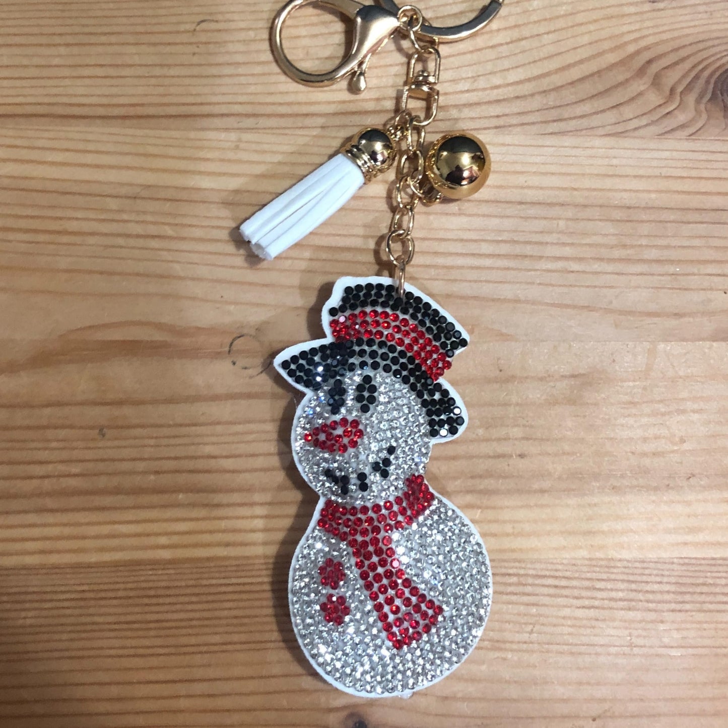 Popfizzy Bling Christmas Snowman Keychain, Christmas Gifts for Women and Girls, Stocking Stuffers, Christmas Party Favors