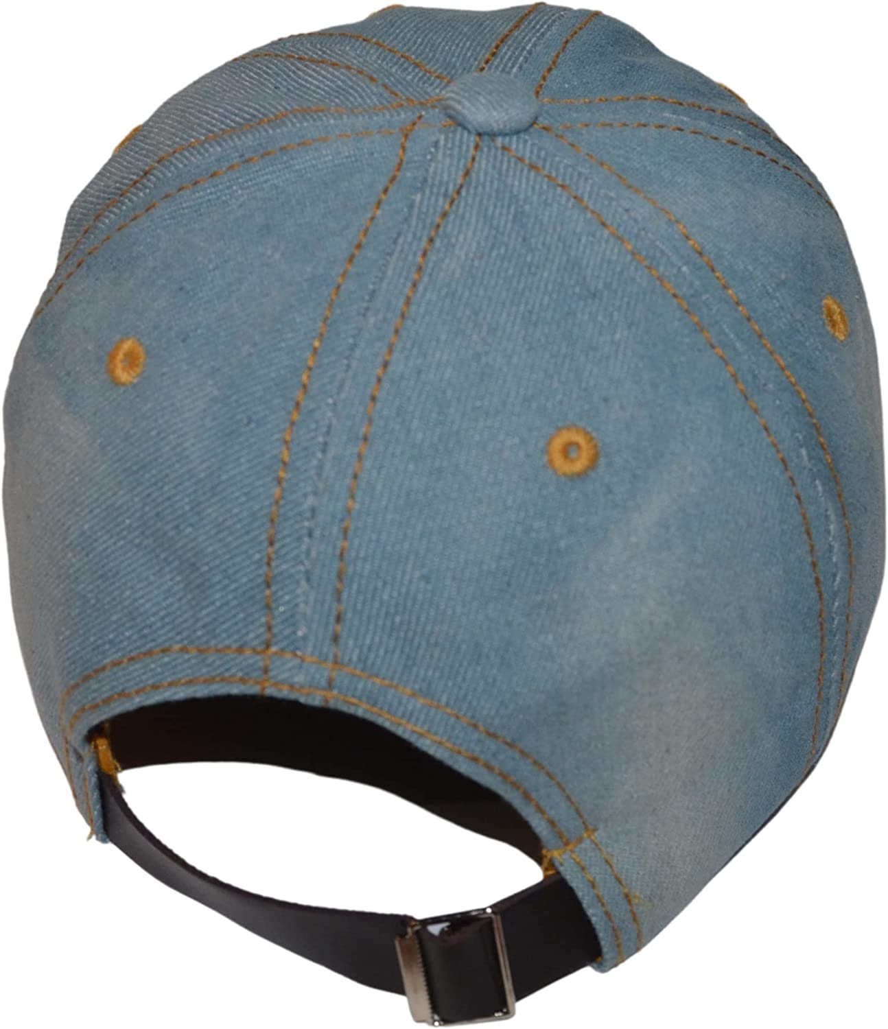 Popfizzy Womens Bling Cap, Rhinestone Baseball Cap, Bejeweled Distressed Denim Hat, Bling Gifts for Women