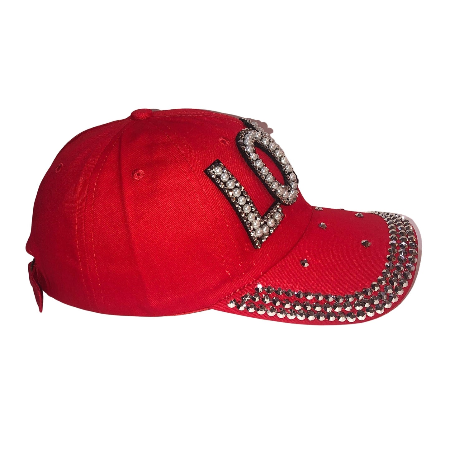 Popfizzy Red Love Hats for Women, Rhinestone Hat, Love Cap, Bling Hats for Women, Bedazzled Baseball Cap for Women, Bling Gift for Women