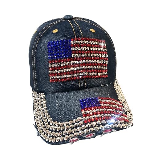 Popfizzy rhinestone American Flag Hat