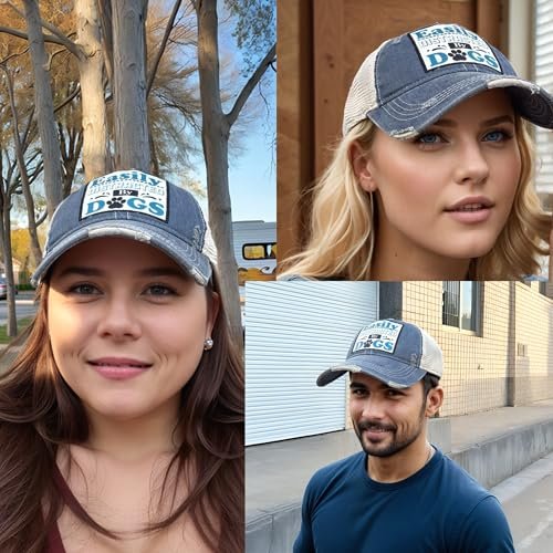 Popfizzy Easily Distracted by Dogs Hat for Dog Lovers, Adult Trucker Hat, Dog Lover Gift for Women and Men, Fur Momma Gifts
