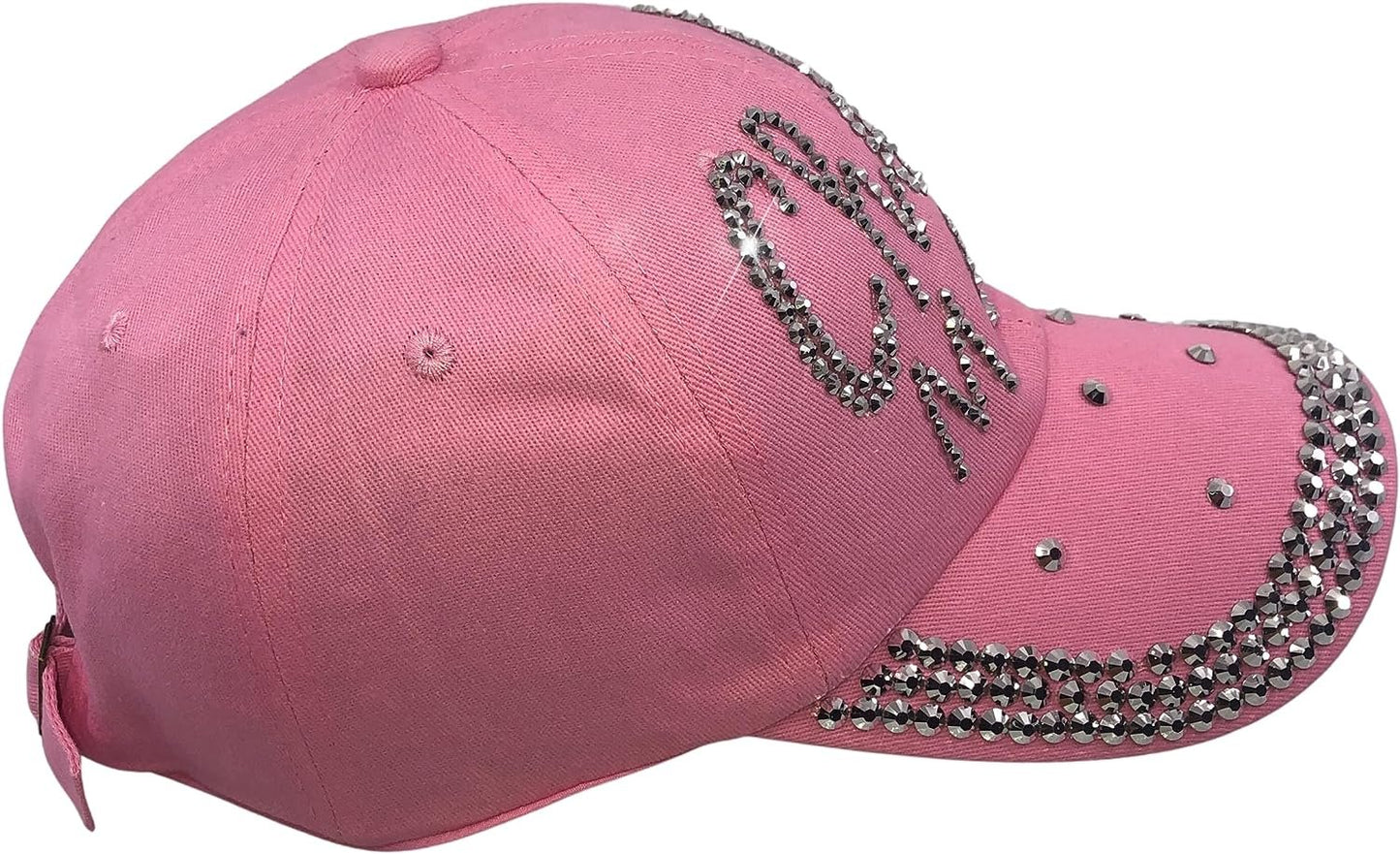 Popfizzy Cheer Mom Hat for Women, Rhinestone Cheer Mom Gifts, Bling Cheer Accessories, Cheer Clothes, Cool Cheer Gifts
