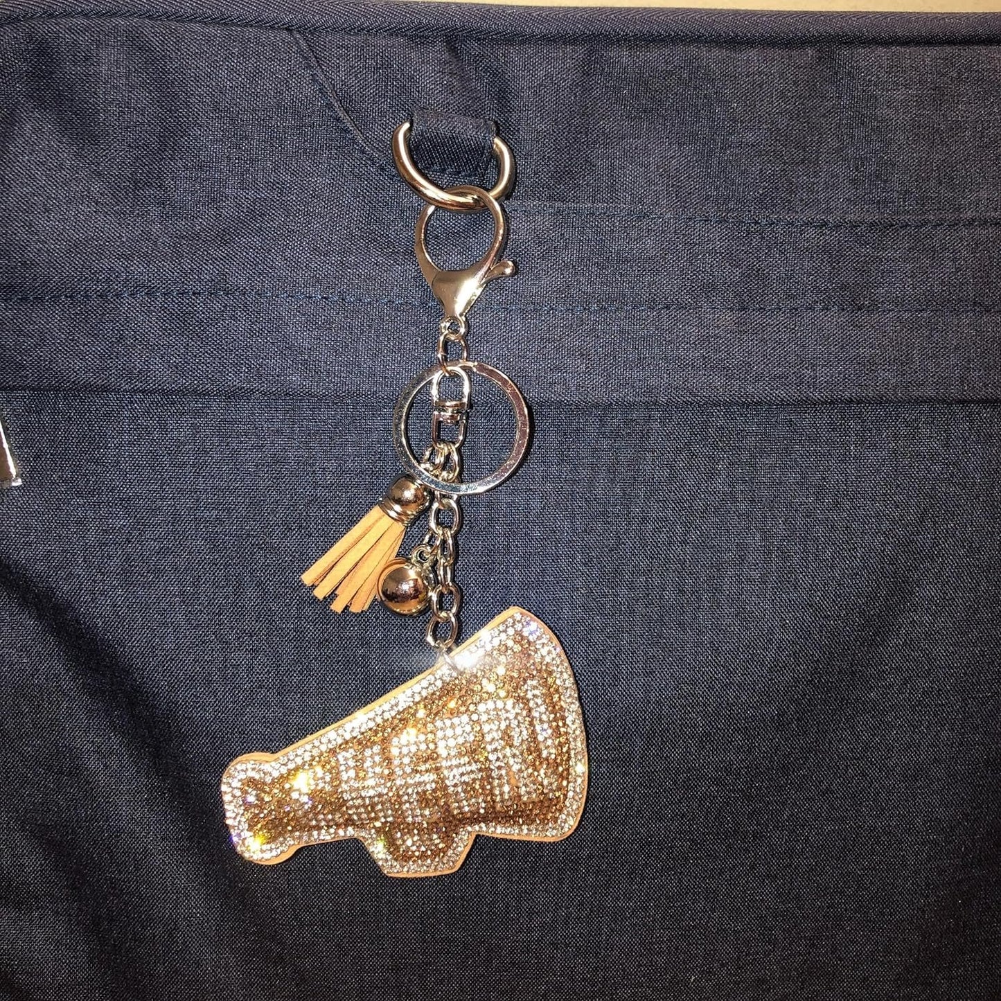 Popfizzy Cheer Keychain for Women and Girls, Cheerleader Bag Charm