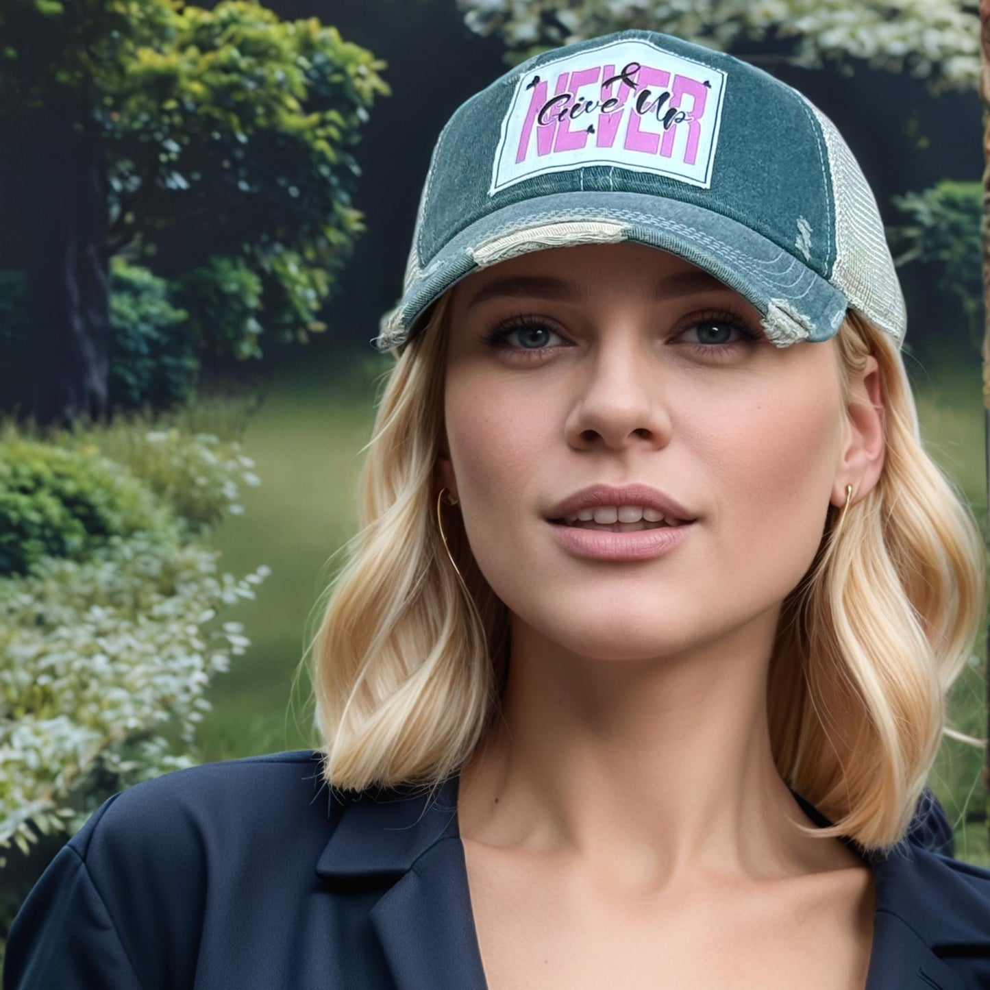 Popfizzy Breast Cancer Awareness Trucker Hat - Pink Ribbon Support