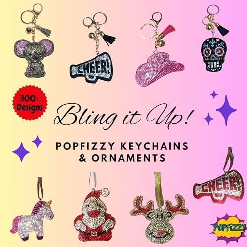 Popfizzy Rhinestone Avocado Keychain for Women, Bling Avocado Backpack Charm, Avocado Gift for Women, Guacamole Purse Charm