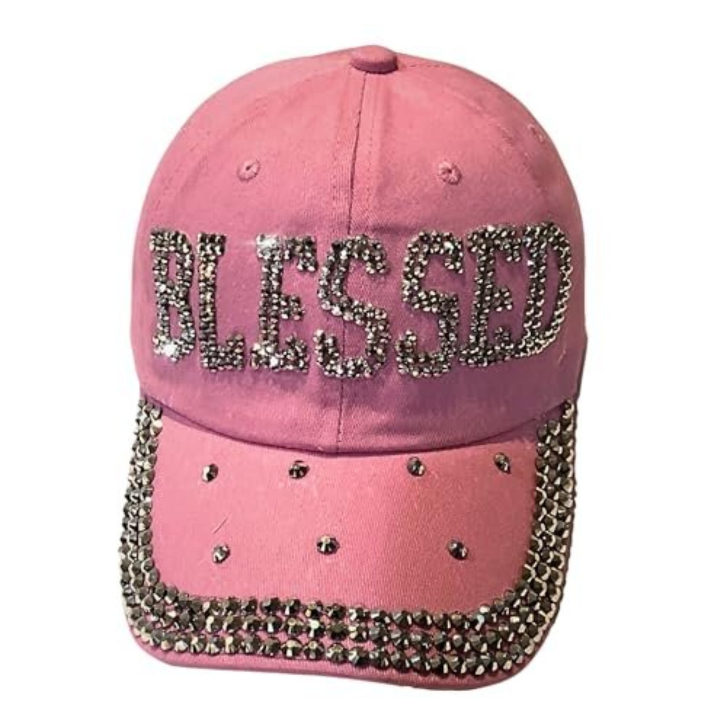 Popfizzy Bling Blessed Hats for Women, Rhinestone Christian Hats, Faith Based Christian Apparel, Blessed Mama, Blessed Items
